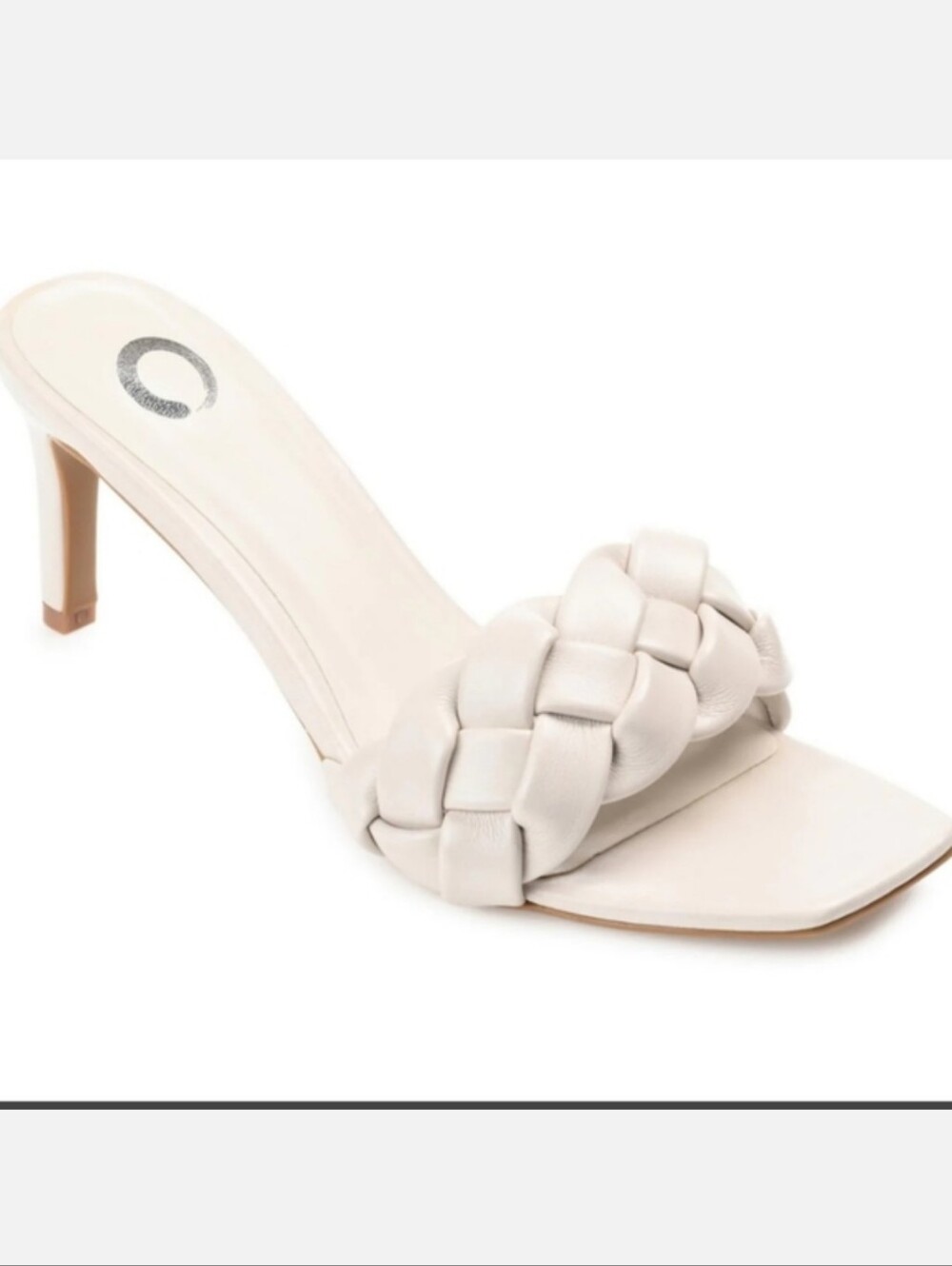 Off White Braided Women's Mules